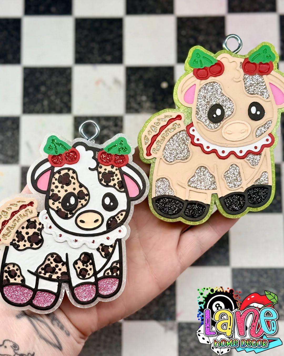 Cherry Pie Cow Freshie Mold, western freshie molds, pie freshie mold, fall freshie mold, autumn freshie mold, food freshie mold, cutie cow