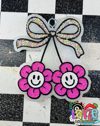 Flower Cherries Mold, Daisy freshie molds, smile flower mold, cute freshie molds, summer freshie molds, retro freshie mold, flower freshie