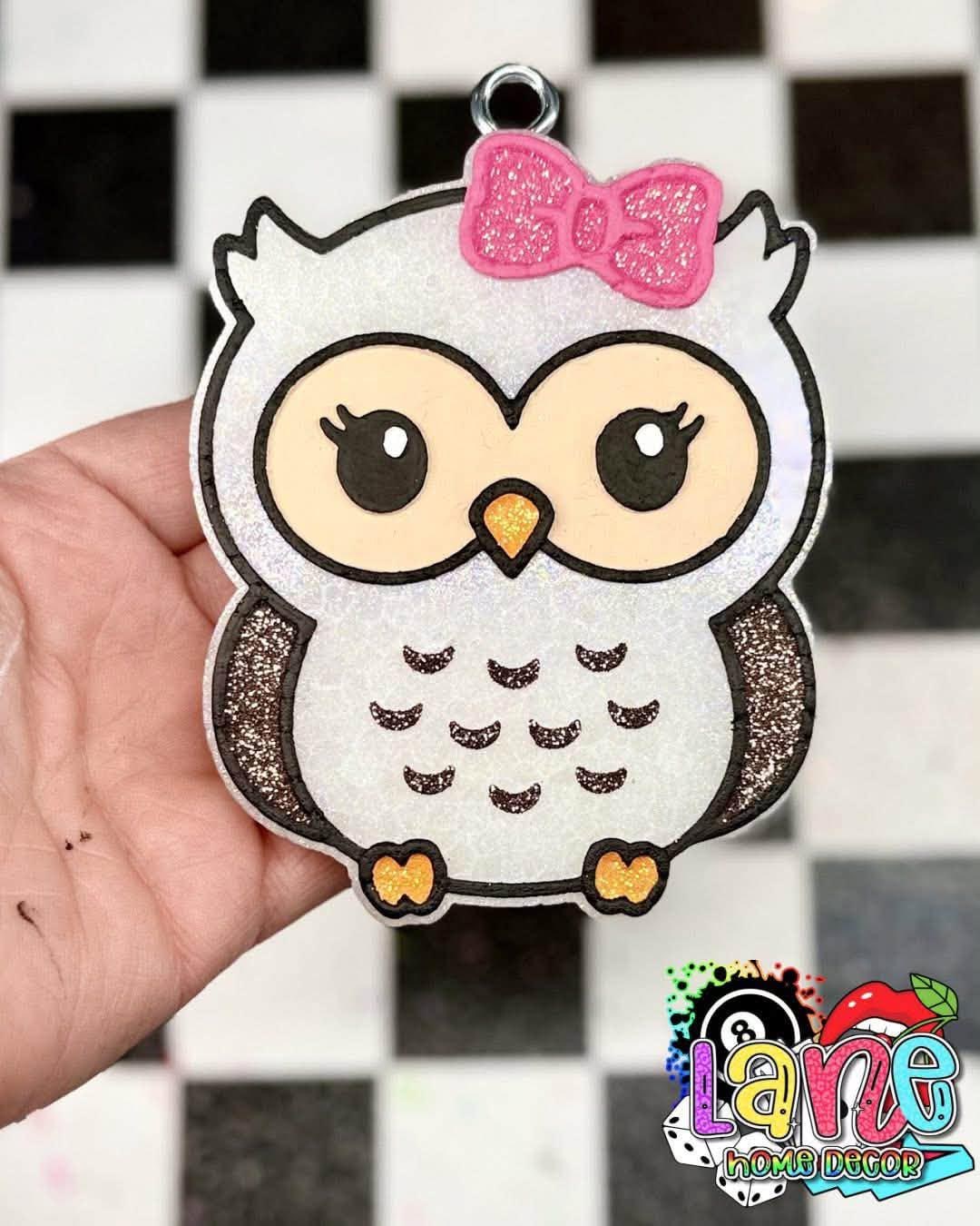 Owl Freshie Mold, Animal Freshie Mold for animal lovers, Owl bath bomb mold, for wax melts, Owl soap mold, Owl with bow freshie mold