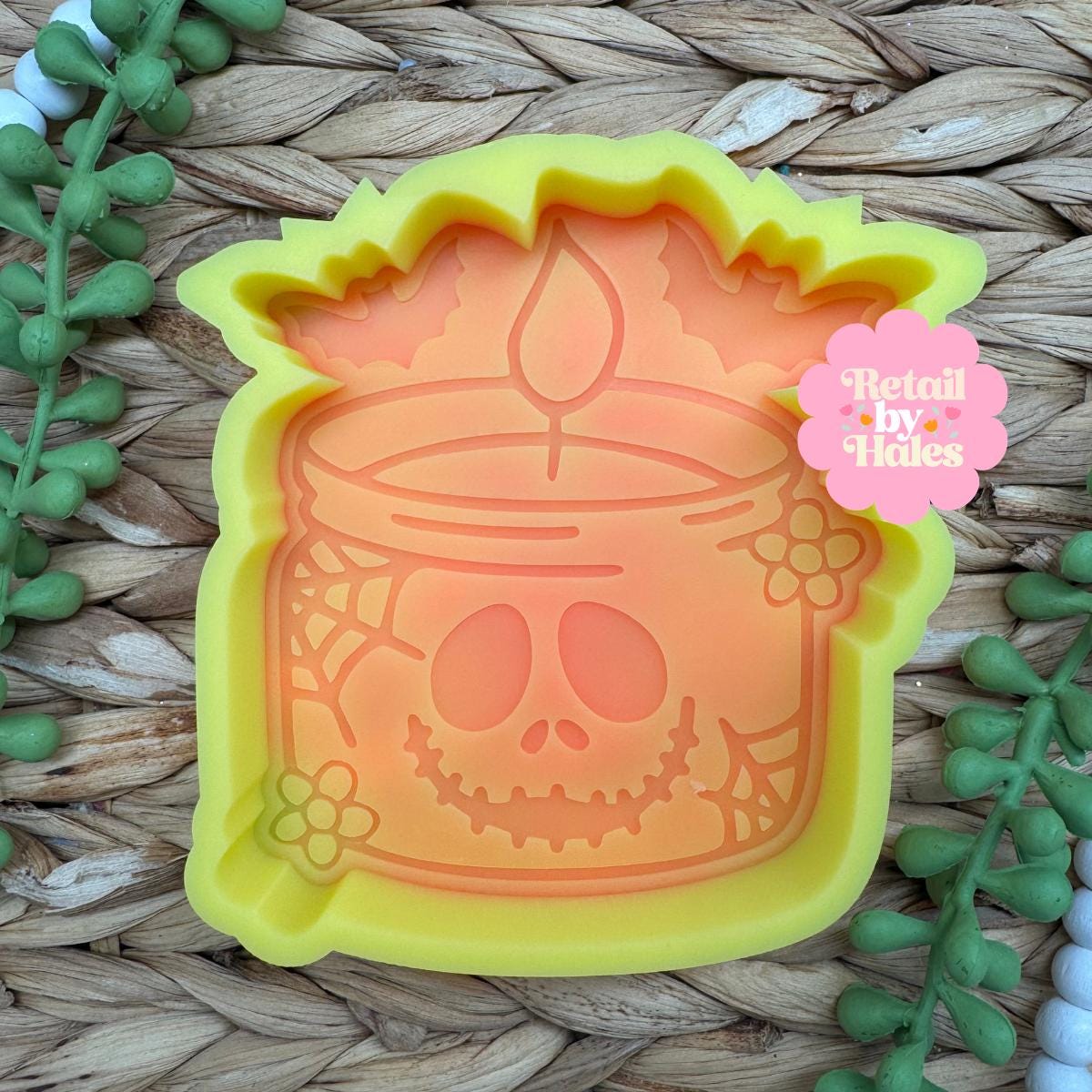 Jack Candle Freshie Mold, Halloween Freshie Mold, Fall Freshie Mold, Spooky Silicone Mold, Autumn Freshie Mold, cardstock fall molds,