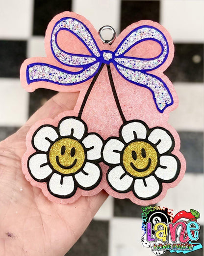 Flower Cherries Mold, Daisy freshie molds, smile flower mold, cute freshie molds, summer freshie molds, retro freshie mold, flower freshie
