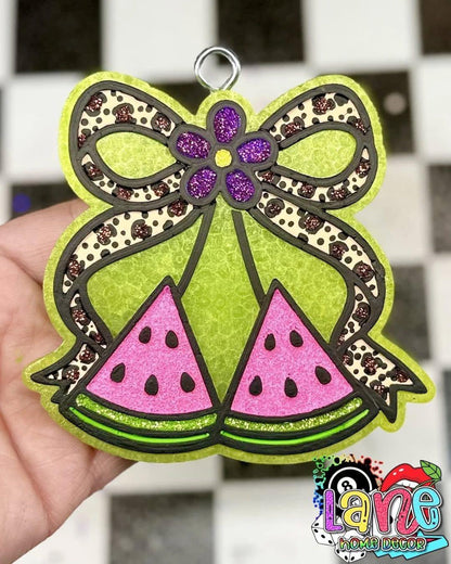 Watermelon Cherries Freshie Mold, summer freshie molds, floral watermelon mold, watermelon soap mold, girly coquette freshie mold