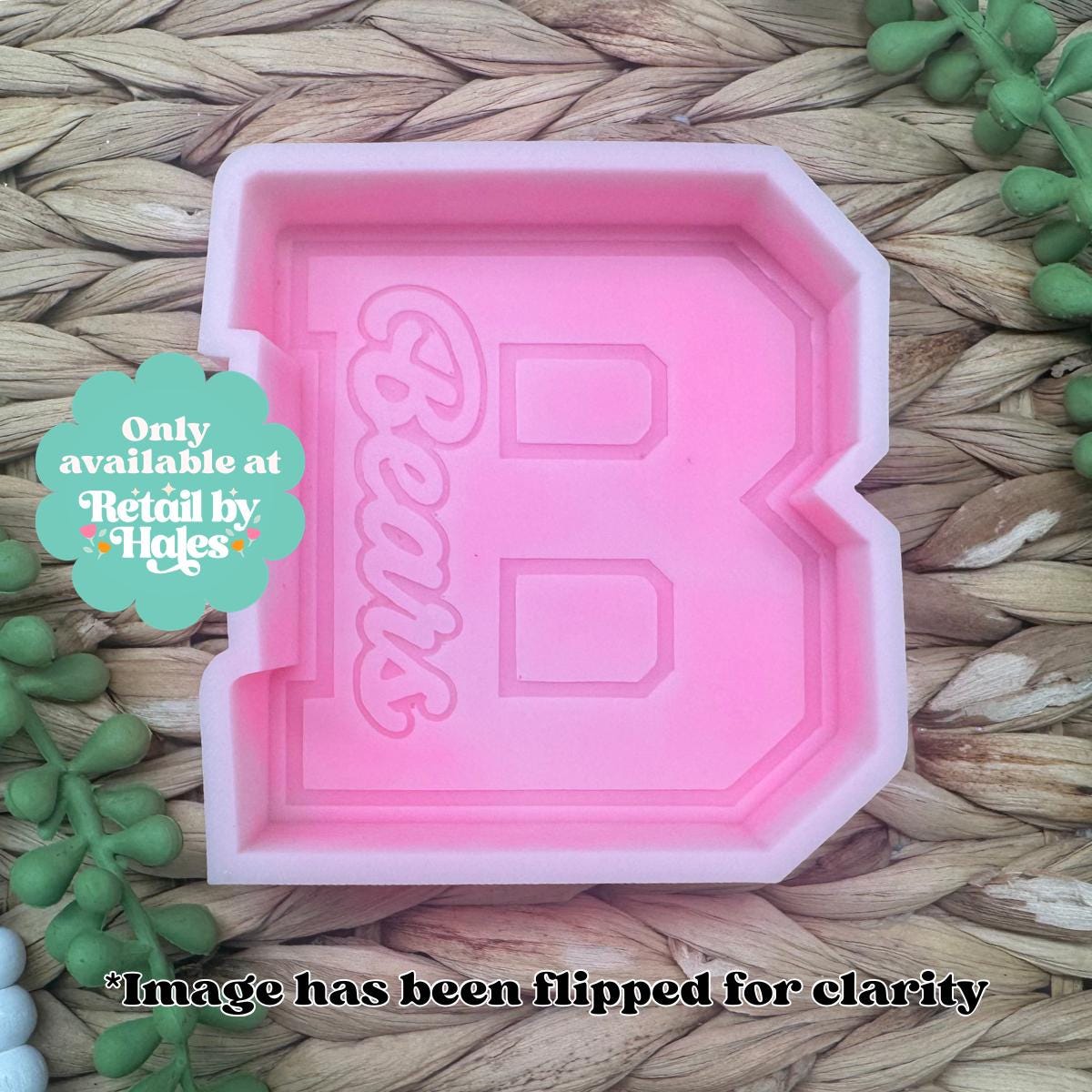 Bears Freshie Mold Varsity B Silicone Car Freshie Mold School Spirit Mascot Mold Wax Melt Soap Concrete Plaster Mold