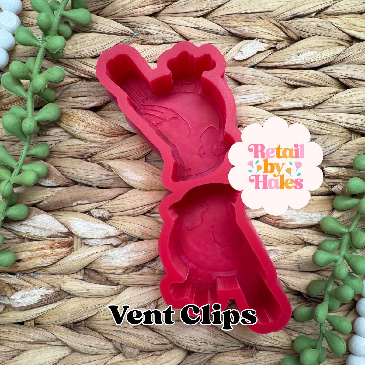 Cardinal Vent Clip Freshie Mold Set Mini Bird Silicone Mold Christmas Cardinal Car Vent Freshie Mold Winter Freshie Supplies