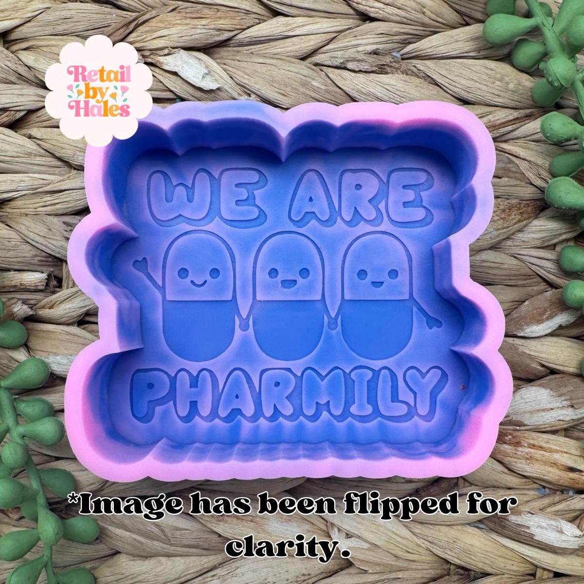 We Are Pharmily Freshie Mold Pharmacy Silicone Car Freshie Mold Pharmacist Pharmacy Tech Gift Wax Melt Soap Concrete Plaster Mold