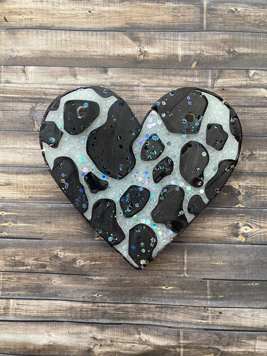 Cow Print Heart Freshie