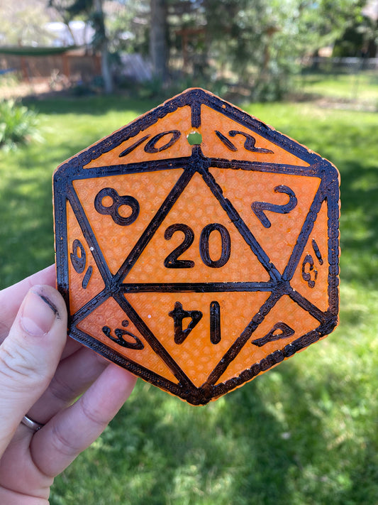 Dice D20 D&D Dungeons and Dragons RPG Freshie