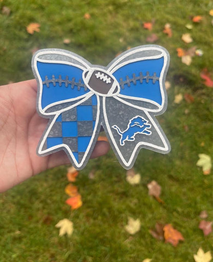 Detroit Lions Football Bow Insert Freshie Mold