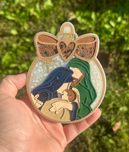 Joseph, Mary, & Jesus Nativity Christmas Ornament Insert Mold