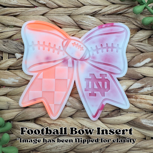 Notre Dame Football Bow Insert Freshie Mold