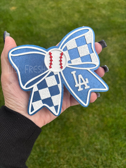 LA Dodgers Baseball Bow Insert Freshie Mold