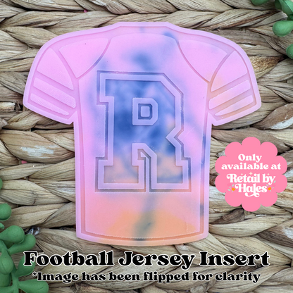 R Varsity Letter Football Jersey Insert Freshie Mold