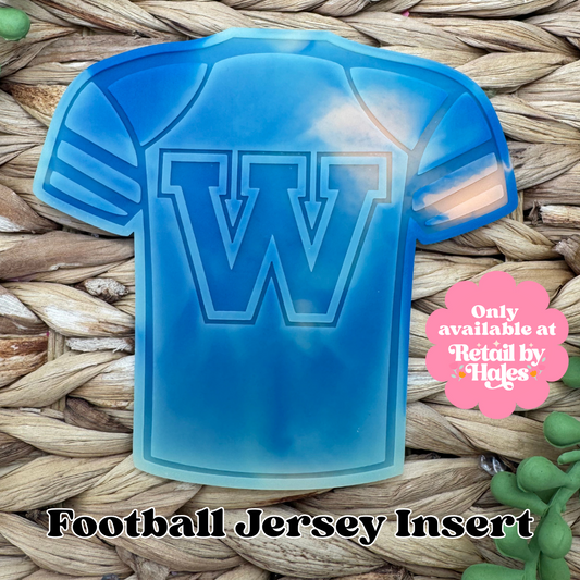 W Varsity Letter Football Jersey Insert Freshie Mold