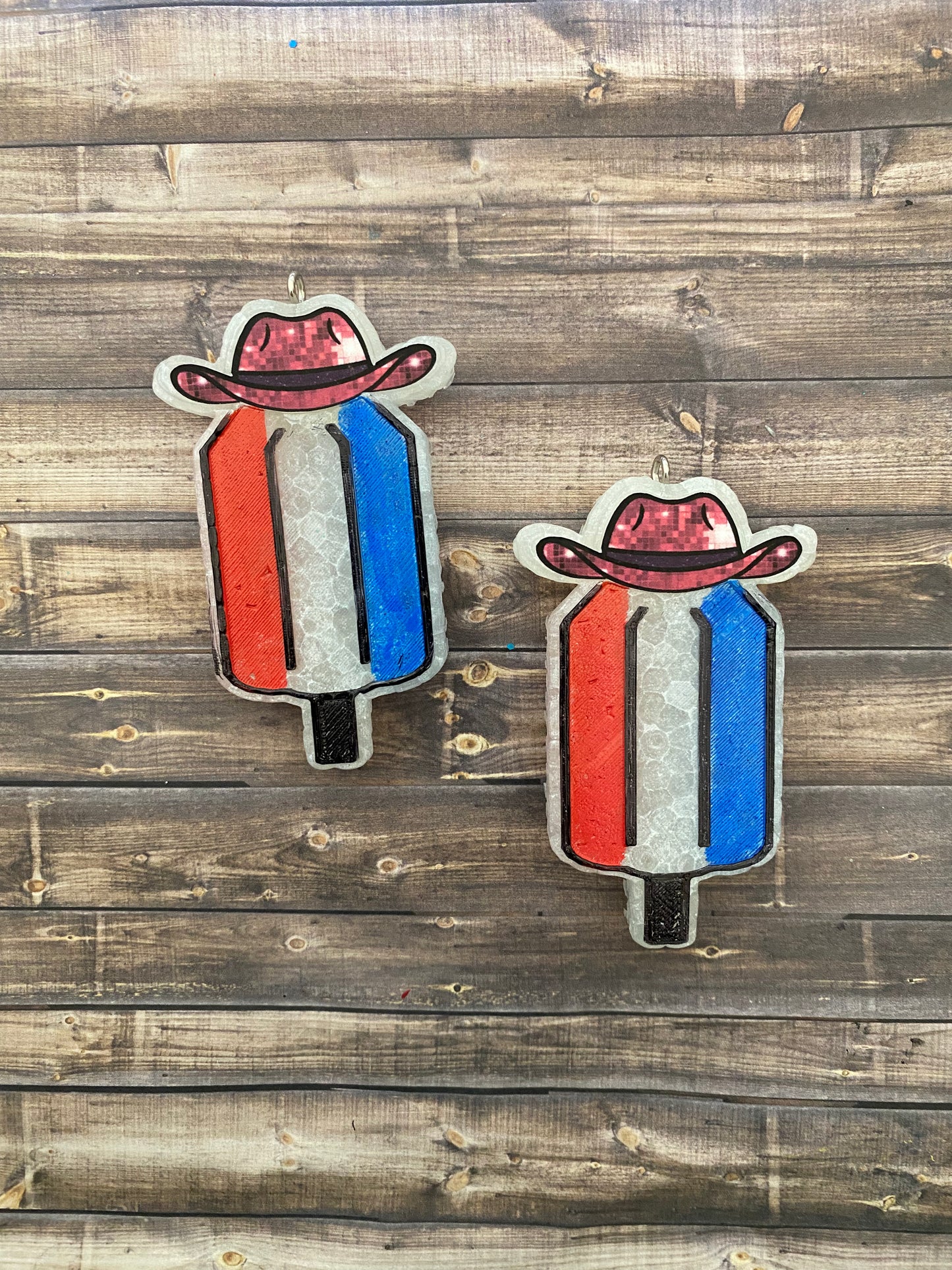 Bomb Pop with Cowboy Hats Vent Clip Freshie