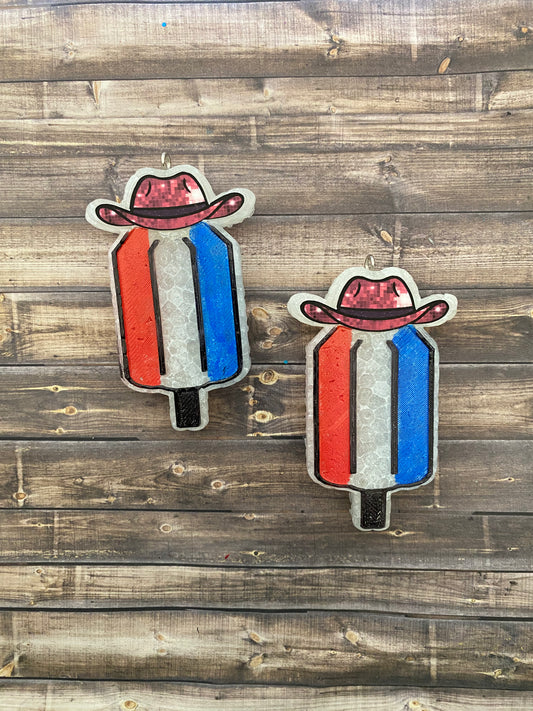 Bomb Pop with Cowboy Hats Vent Clip Freshie