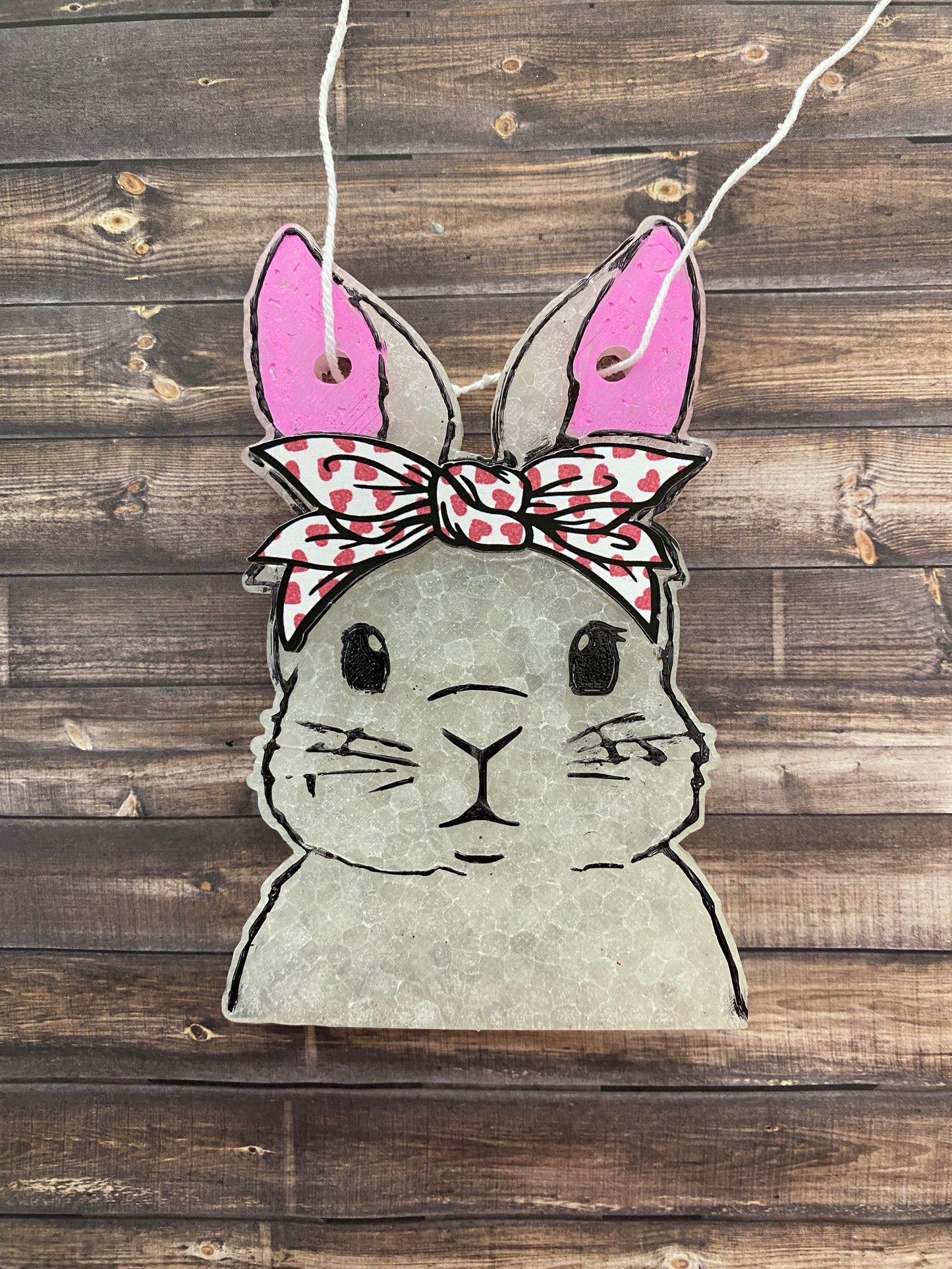 Bunny Rabbit with Bow Valentine Freshie