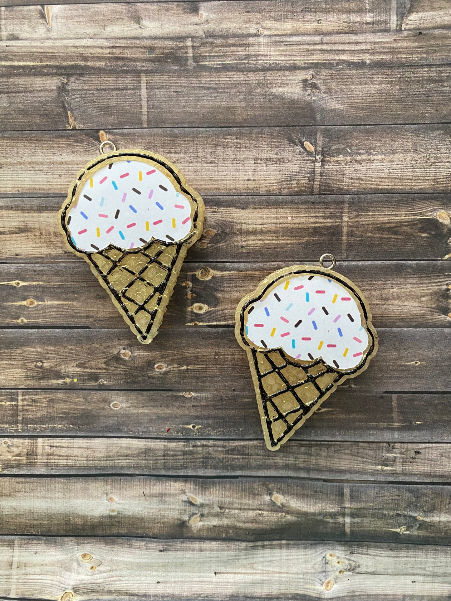 Patterned Ice Cream Vent Clip Freshie