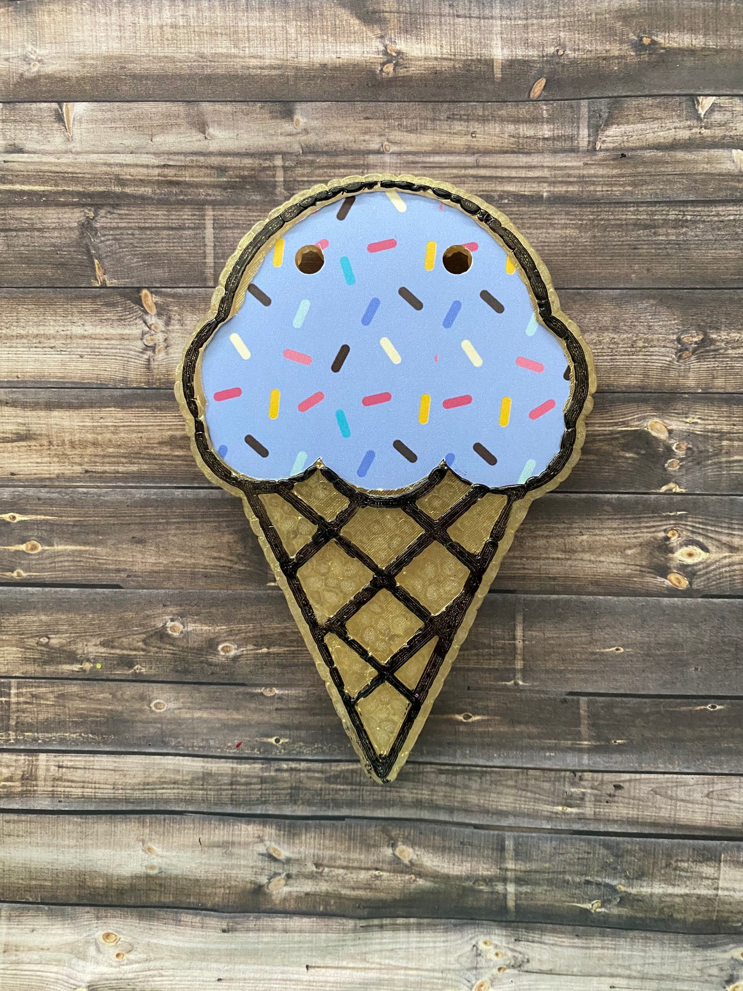 Patterned Ice Cream Cone Freshie