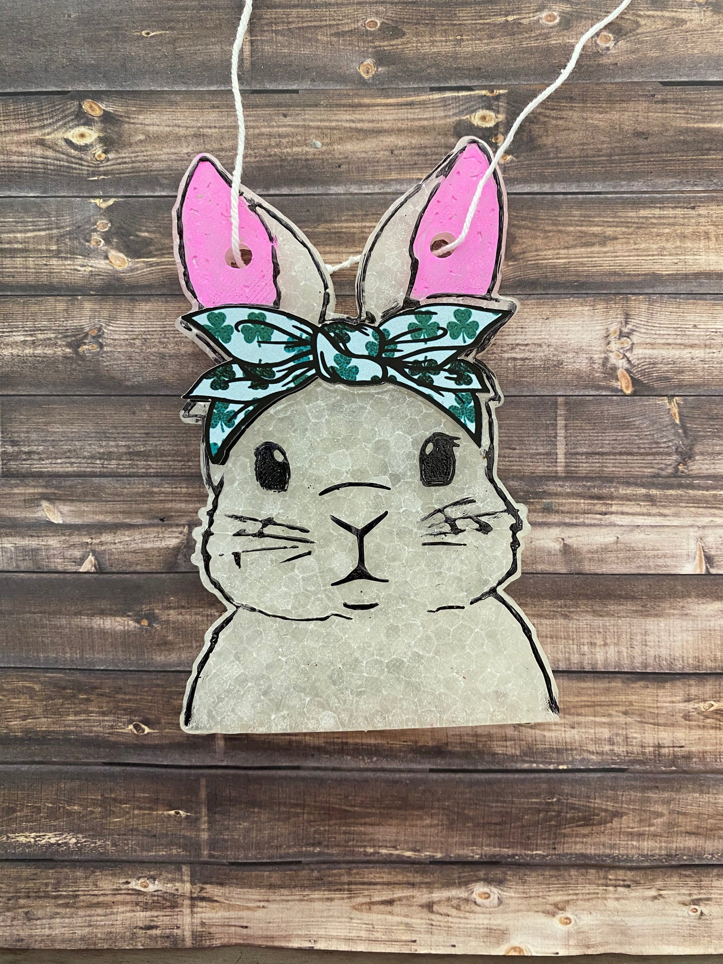 Bunny Rabbit with Bow St. Patrick Freshie