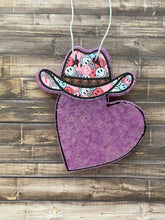 Load image into Gallery viewer, Heart with Cowboy Hat Valentine Freshie
