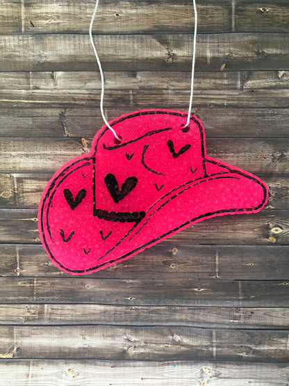 Cowboy Hat with Hearts Freshie